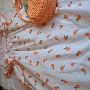 Rachel Zoe White And Orange Pattern Label Satin-Look Dress in Soft White.